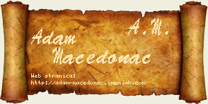 Adam Macedonac vizit kartica